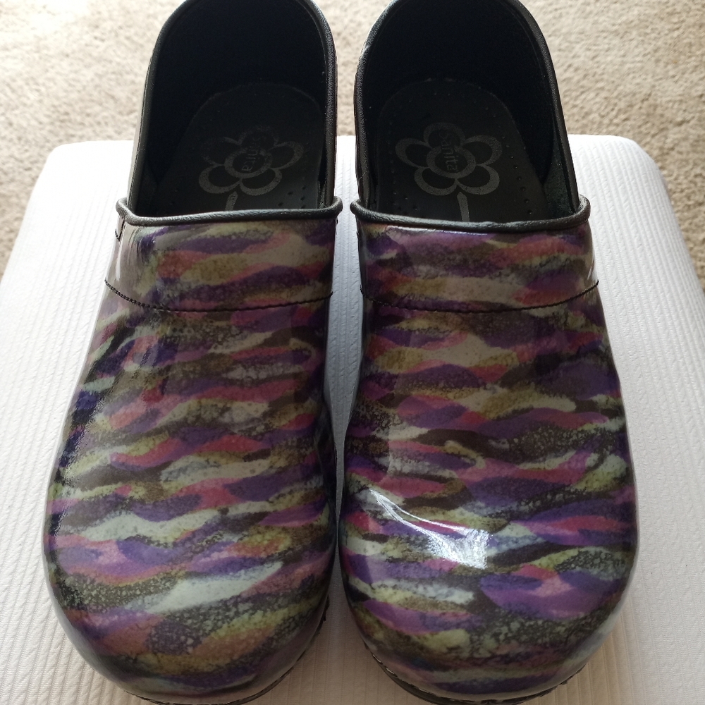 Sanita Multicolor Wedge Clogs